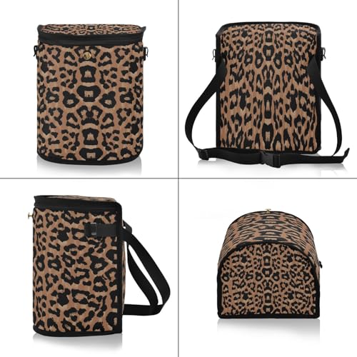 Image of senya Car Trash Can Car Garbage Can Car Waste Basket,Cheeteh Leopard Print Leak-Proof Car Trash Bin, Car Trash Hanging Car Accessories Interior Car Organizer Bag