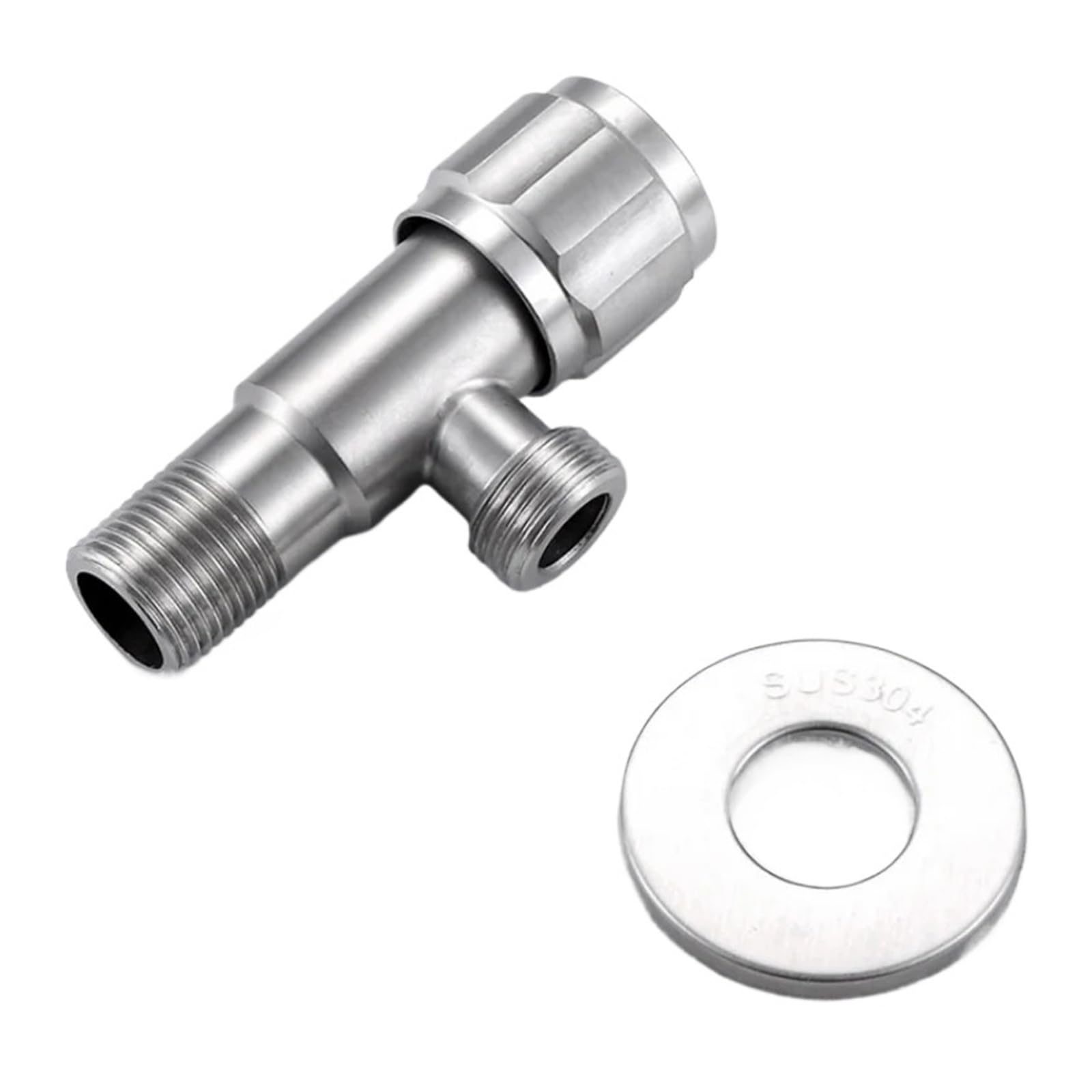 Bvhisehp B 304 Stainless Steel Angle Valve With Rass Core Hot Cold Water Shutoff Valve For Toilet Water Heater Kitchen Athroom(B)
