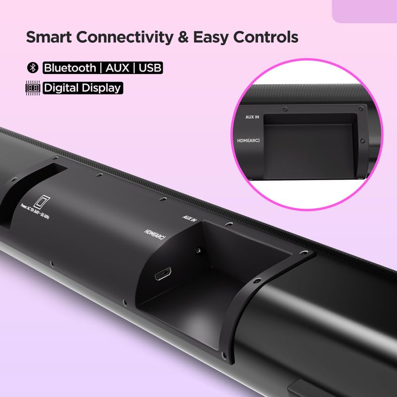 Image of Walta Elite BRIO-1250 2.1 Home Theatre - Black, 160W Soundbar with Subwoofer, Bluetooth, 3 EQ Modes, HDMI ARC, USB, Optical, AUX, Stereo Audio System for TV
