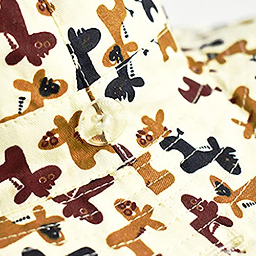 UV Protection Kids Outdoor Sun Hat Breathable Bucket Hat Prefer Cute Wide Brim Pony Flap Cotton Hat Boys Girls 2-4 Years4