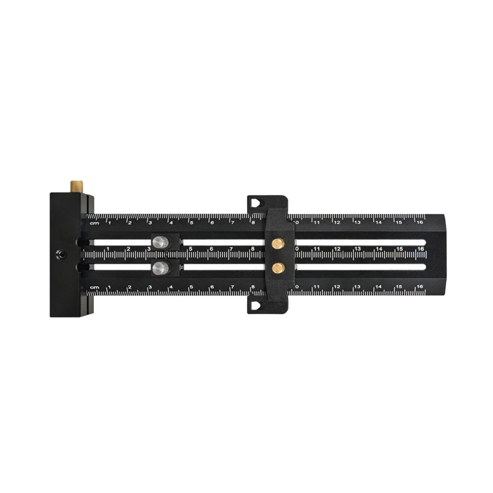 Metric/Inch T Shape Marking Gauge Multifunction Scribing Marking Ruler Double Line Ruler Limit with Needle Double Line Scriber