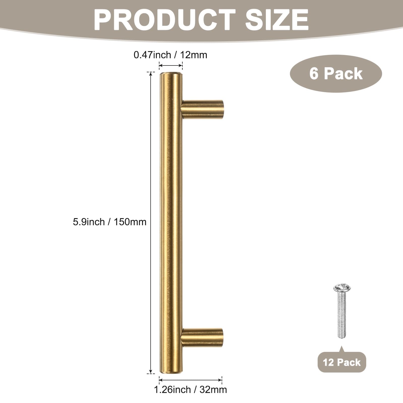 M METERXITY 6-Pack Cabinet Pulls Knobs - Image 3