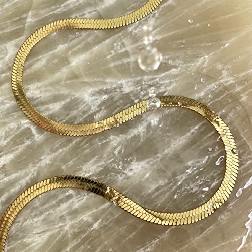 Ellie-Vail-Paola-Herringbone-Chain-Gold-Trendy-Cute-Necklaces-Chain-for-Women-Jewelry-Water-Sweat-Resistant-Hypoallergenic