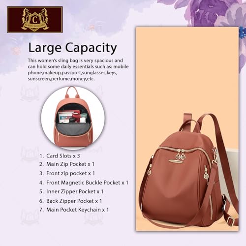 Image of Bags for Women & Girls | Stylish Shoulder Sling Handbag with 13 Inch Laptop Compartment | Office Travel College Daily-Use Corporate Backpack for Work & Casual Use