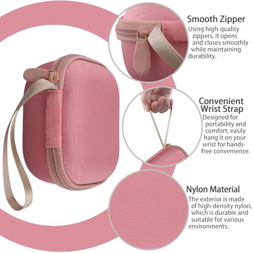 Image of for Bose New SoundLink Micro 2nd Gen Portable Bluetooth Speaker Hard Protective Case, Portable Travel Case with Carabiner (Petal Pink) - co2CREA