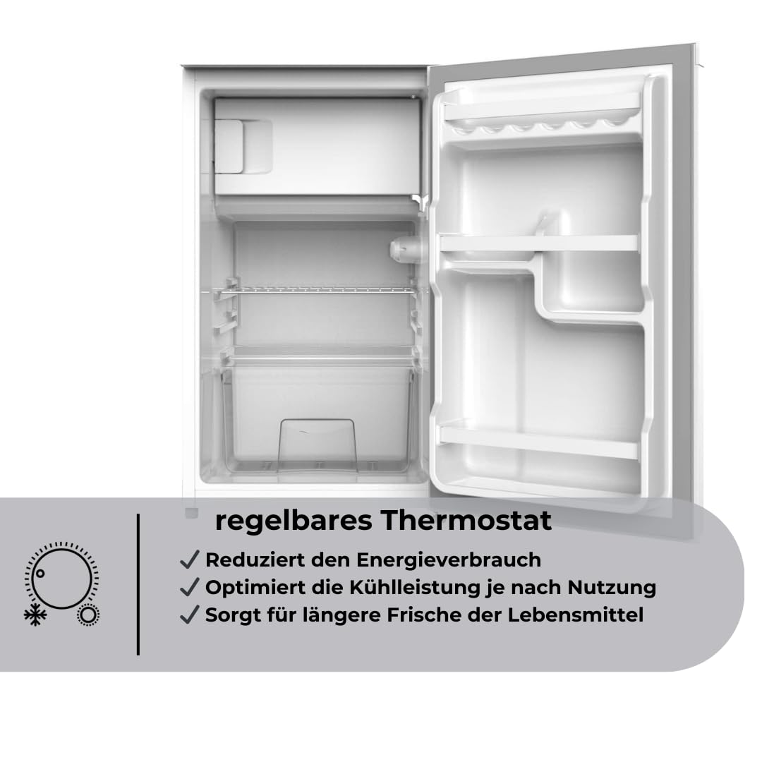 PKM Kühl- Gefrierkombination KS85.3EUB | weiß | 81 Liter Nutzinhalt | Nur 40 dB | Unterbau-Kühlschrank