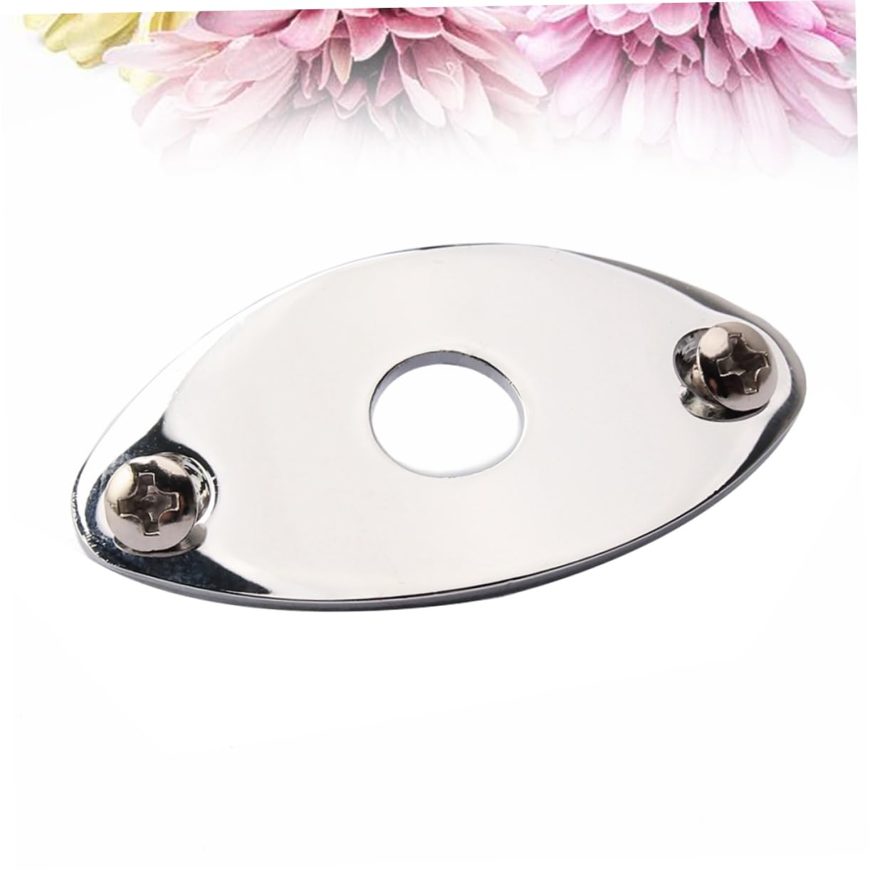 SUPVOX Guitar Jack Plate for Electric Guitar Bass Chrome Socket Piece Easy Install with Screws