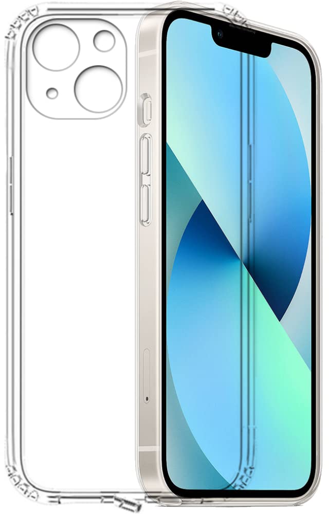 Tough Lee Back Case Cover for Apple iPhone 13 (Silicon|Transparent) (Soft & Thin Cover)