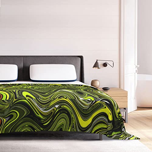 Couverture en peluche anti-froid pour nuits fraîches serpent vert - 8