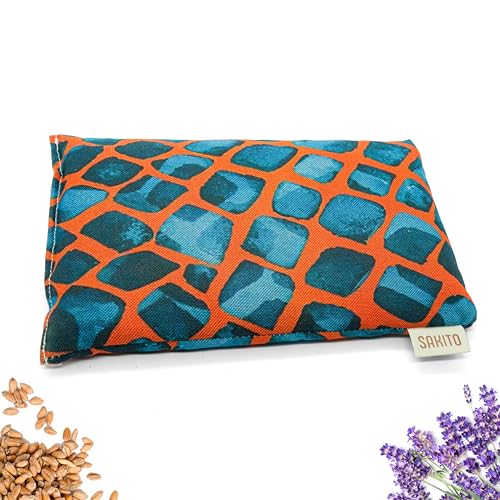 Saco sementes micro-ondas (25 x 15 cm), almofada térmica natural para cervicais, uso quente ou frio, muito durável com tecido de primeira qualidade, aroma a lavanda (escamas, 25 x 15 cm)