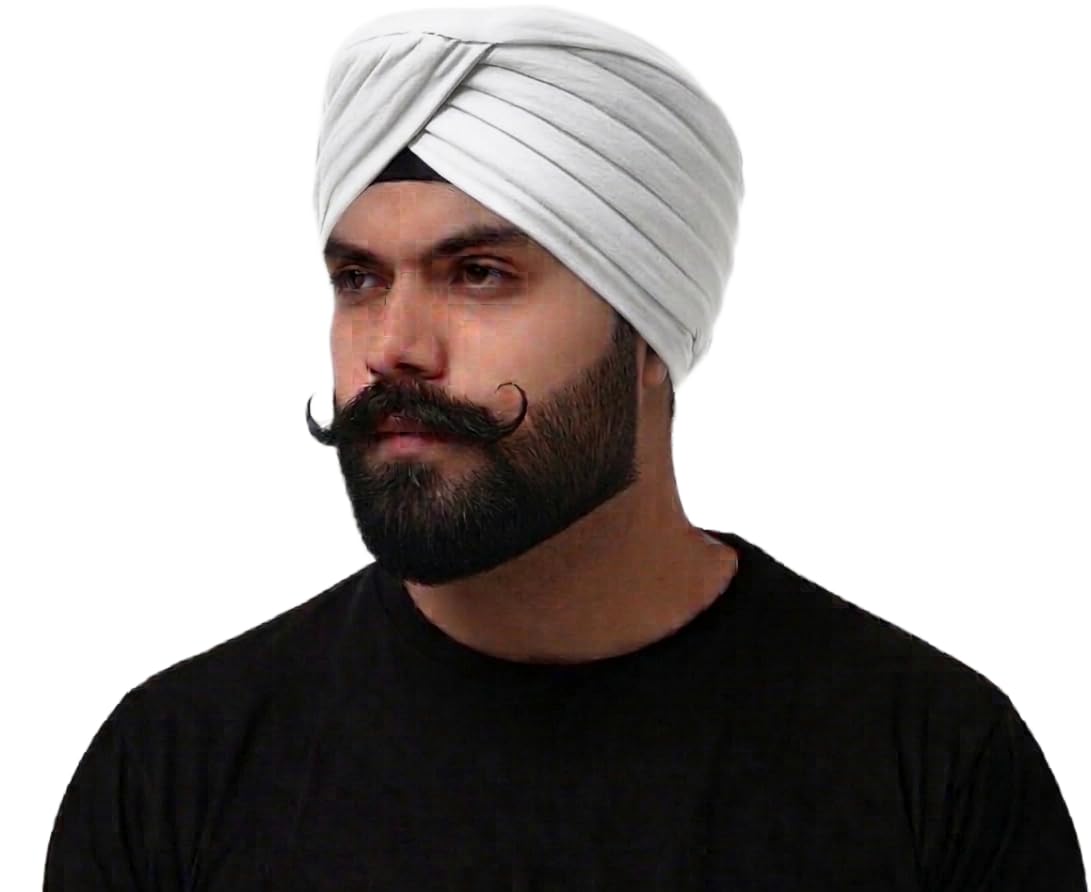 Turban Pagdi for Men Cotton Head Wrap Soft Breathable Fabric Traditional Punjabi Style Headwear Comfortable Wedding Festival and Cultural Occasions-image-15
