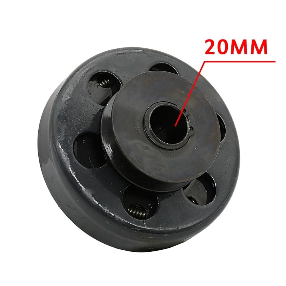 Transmisión por Correa de Embrague centrífugo con Forma de Llave de 3/16" de diámetro de 20 mm | Con polea, correa ABS, piezas de Go Kart aptas for minibicicletas(19mm)
