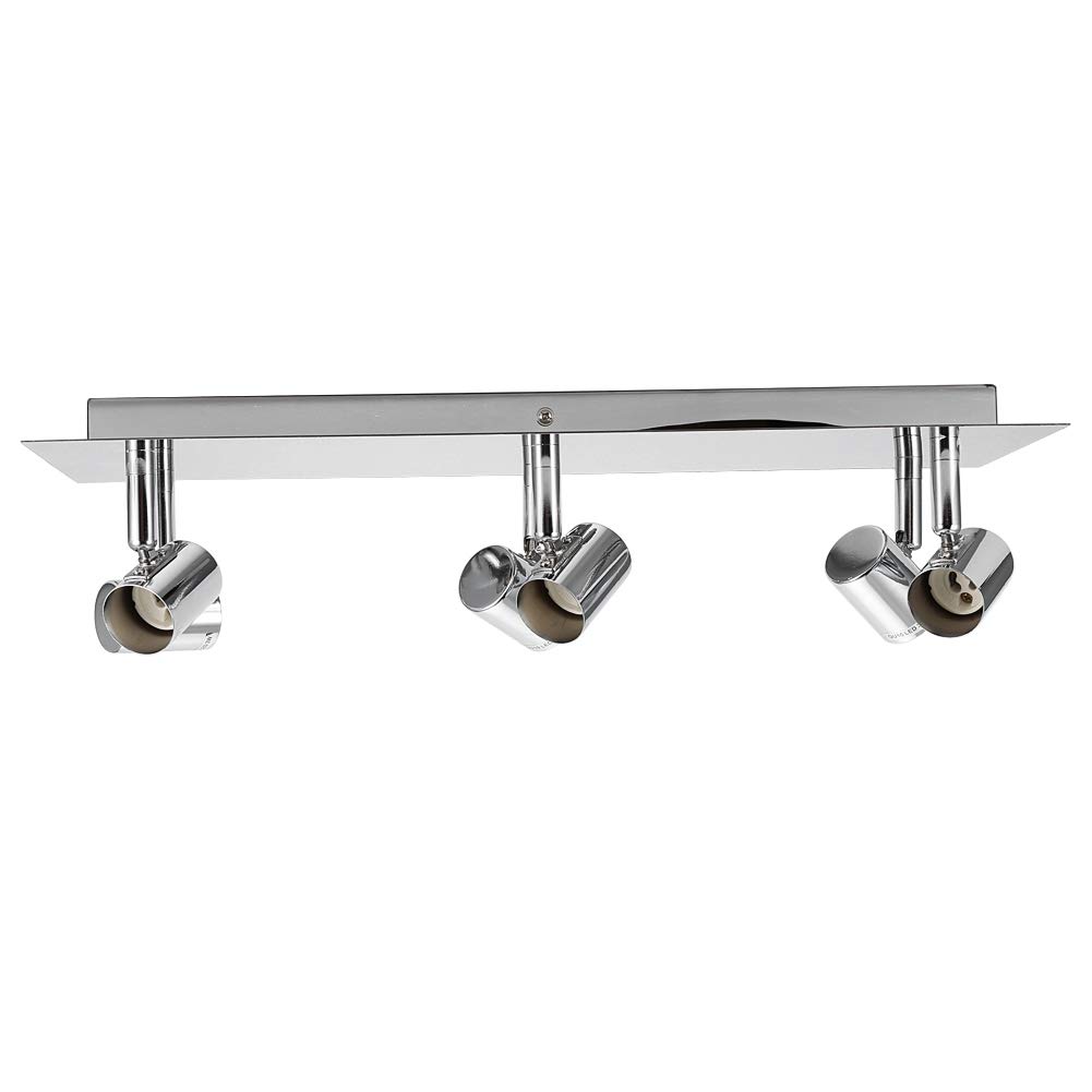 Greensen LED Deckenleuchte 6 Köpfe Bad Deckenlampe Edelstahl Deckenstrahler mit GU10 Lampenfassung Deckenspots Schwenkbar Leuchtmittel für Wohnzimmer Schlafzimmer Badezimmer