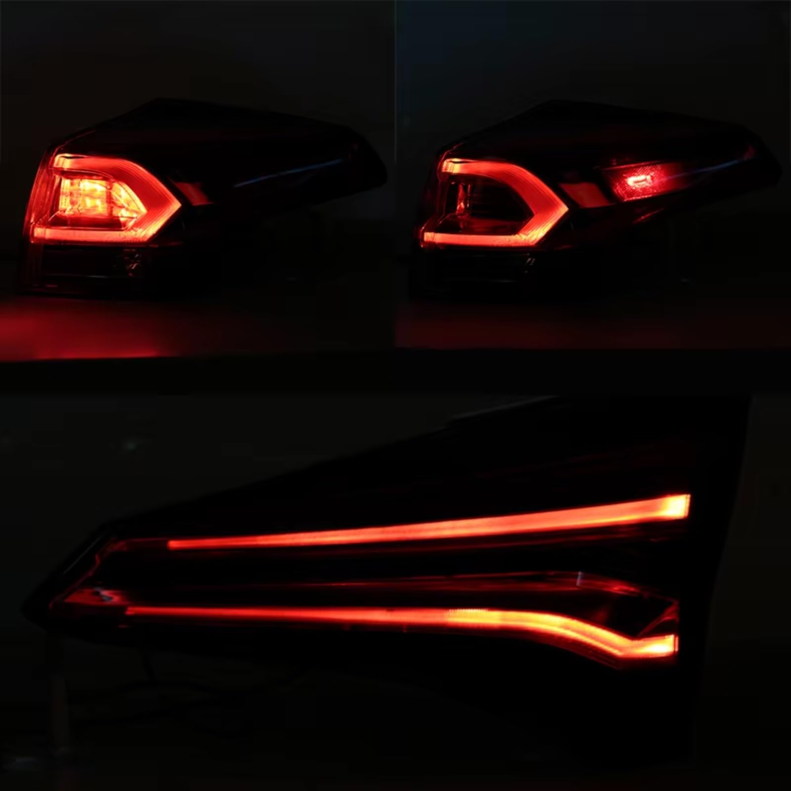 Compatible Con Toyota Para RAV4 2016 2017 2018 Versión Estadounidense Luz Trasera De Coche Freno Señal De Giro Lámpara De Marcha Atrás Con Bombilla luces advertencia traseras(Left Outer)