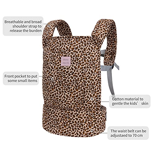 image for Bebamour Leopard Baby Doll Carrier Original Reborn Baby Carrier for Do