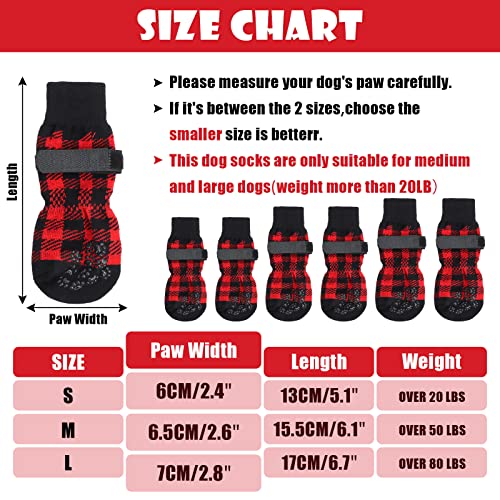 Luzgat Dog Socks For Hardwood Floors To Prevent Licking,Dog Boots Paw Protector With Non Anti Slip, Dog Grips For Large Senior Dogs,Pack Of 4 #TOP2
