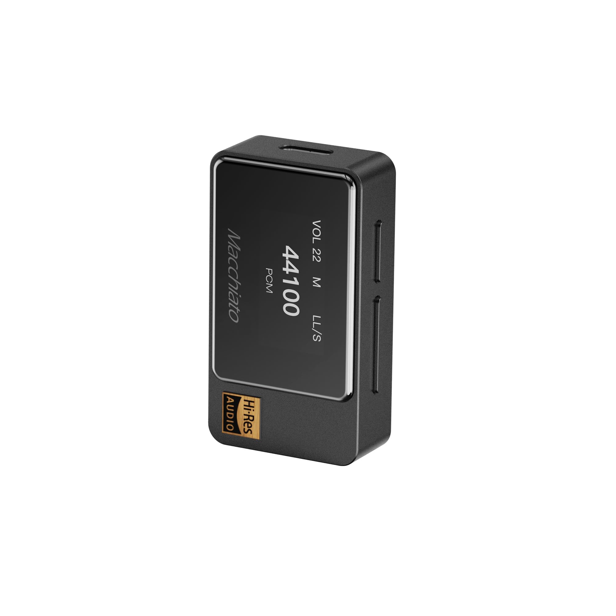 IBasso Macchiato Dongle DAC/AMP con Display OLED, Uscite Bilanciate 4.4mm e 3.5mm, Supporto Microfono, Doppio DAC Cirrus Logic, Hi-Res Audio, Compatibile con Smartphone, PC e Console