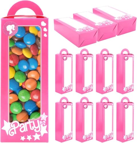 iayokocc 12PCS Pink Doll Gift Boxes Pink Candy Treat Boxes Party Props Gift Bags Party Favor Bags Goodie Bag Candy Container for Girls Womens Birthday Decorations Supplies(Princess Doll)