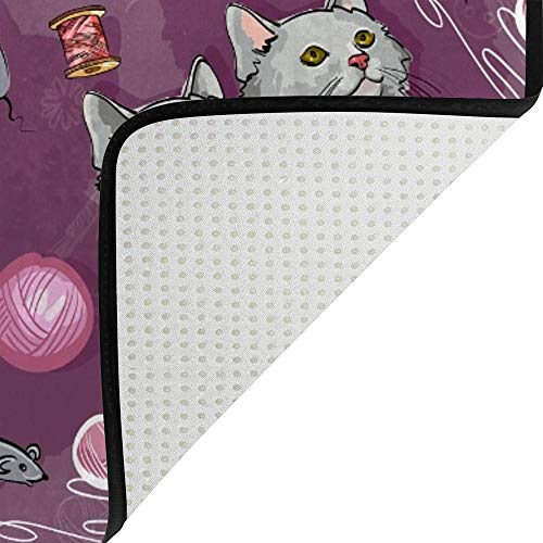 Tapis chatons de salon durable et facile à nettoyer pour maison active
