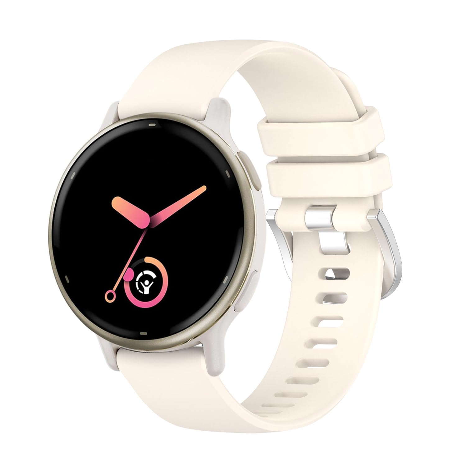 WUWOCJ 20MM バンド適応 ガーミン Vivoactive 5/Vivoactive 3/3 Music/Venu/Venu Sq/Venu Sq 2/Venu 2 Plus 交換ベルト 柔らかいシリコン スポーツバンド 防水防汗バンド (アンズ色)