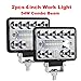 XIAOYAFANG HXFANG® 4 5 6 Pulgadas 54W 108W 144W LED Barra de luz para Off Road Truck 4x4 ATV Boat Tractor Spot Haz de inundación LED Luz de Trabajo 12V 24V Ahora Caliente (Color : 2pcs 4inch 54W)