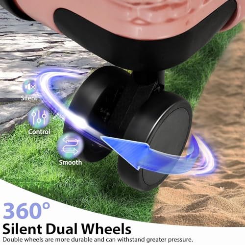 Lightweight Expandable 3-Piece Hardshell Luggage Set - Rose Gold Travel Suitcases with Wheels3