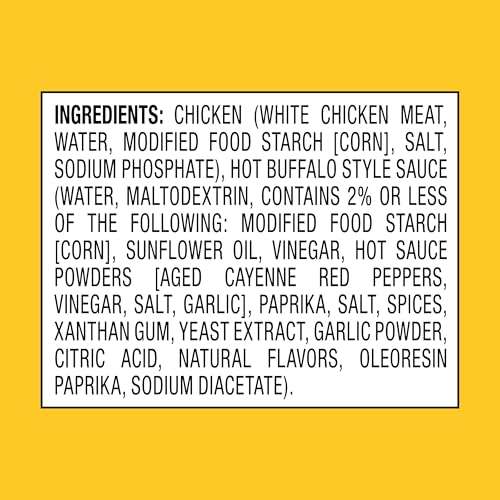 Image of StarKist Chicken Creations BOLD Buffalo Style, 5oz Pouch, 12-Pack | 21g Protein Per Serving, Fully Cooked White Meat, Gluten Free, No Draining, Ready to Eat for Salad and Sandwiches