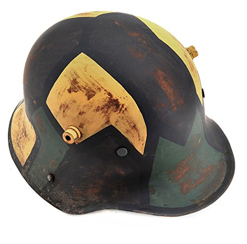 German 1916 Steel Helmet with Period Camoflage Hand Aged