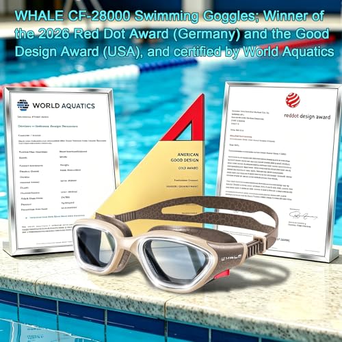 Image of Whale Swim Goggles, HD Anti-Fog Goggles, Unisex | 100% UV Protection | Anti-Fog Design Clear Wide-Angle Underwater View