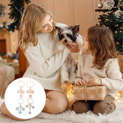 Image of 6 PCS Aesthetic Keychain, Cute Butterfly Bag Charms for Girls, Alloy Metal Key Chain Set with Six Pieces