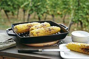 【新品未使用】staub ストウブ ピュアグリル スクエア チェリー 23cm Amazon｜staub ストウブ 「 ピュアグリル スクエア チェリー