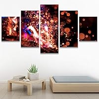 SIGNWIN 5 Panel Canvas Wall Art Abstract Architecture Modern Artwork for Home Decorations Ready to Hang - 60