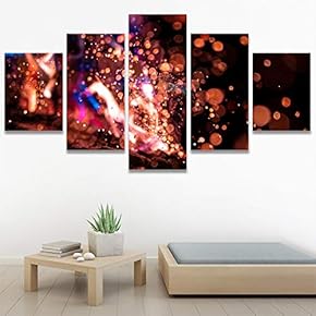 SIGNWIN 5 Panel Canvas Wall Art Abstract Architecture...