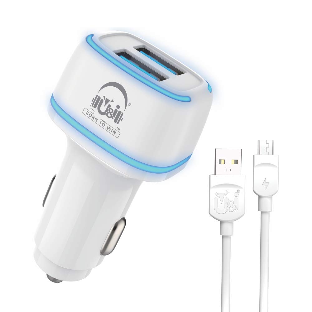 U & I Bingo Series Micro USB 2.4Amp Turbo Car Charger for All Mobile