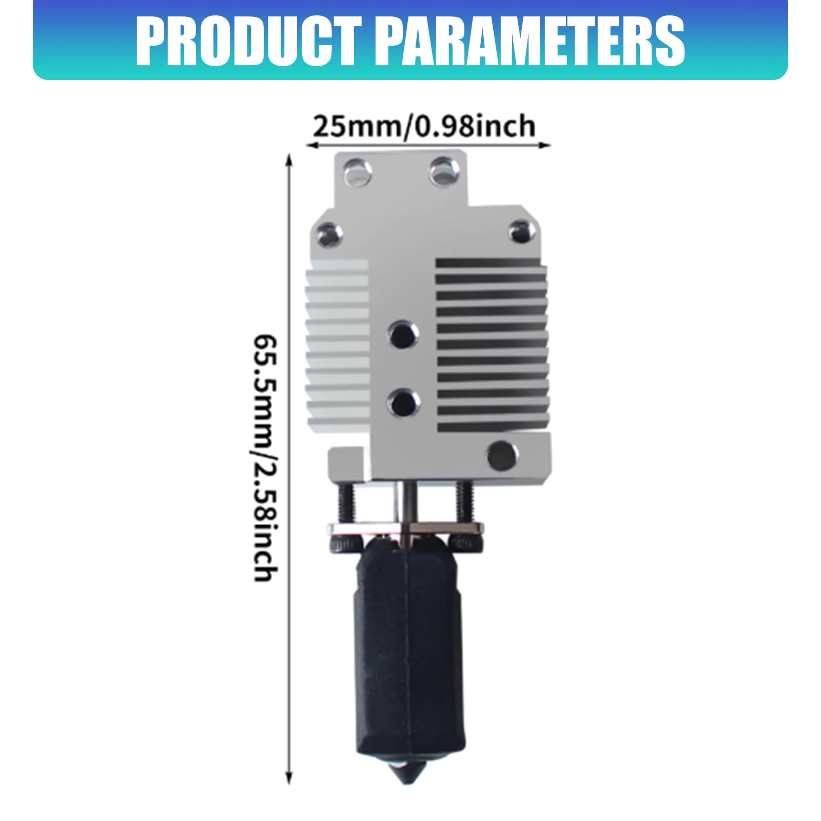 3D Drucker Hotend Baugruppe, 24 V, 72 W, Ersatz, kompatibel mit SV08, 0, 4 mm Düse aus gehärtetem Stahl, Upgrade der Thermistor Temperaturregelung, Upgrade des Druckkopfs, Hot End Extrusionsreparatur