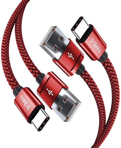 Basesailor USB Type C Charger Cable 6.6FT 2 Pack,Nylon Charging Power Cord for Samsung Galaxy S10E S23 S20 S21 S22,Moto Z3 Z4 G7 G8 G9 Play Power G Pro Fast Stylus,Motorola Razr Edge One 5G,Steam Deck