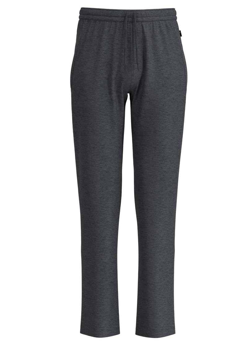 Trigema Men's Casual Trousers Made of Sweat Quality, Anthracite Blend, XL