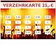 250 Verzehrkarten DIN A7, Gesamtwert 25 Euro, praktische Alternative zu Wertmarken, für Vereine, Gastronomie etc., einfaches bargeldloses Bezahlen