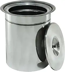 Cesto Lixeira de Embutir 8 Litros Aço Inox Escovado E Alumínio