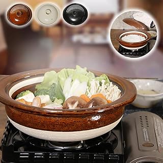 しがらき焼 10号 土鍋 ご飯鍋 ごはん鍋 保温 おしゃれ ごはん 陶器 保温 日本製 国産 直火 ご飯 炊飯器 信楽焼き 土鍋 mk-027 (10号, 白)