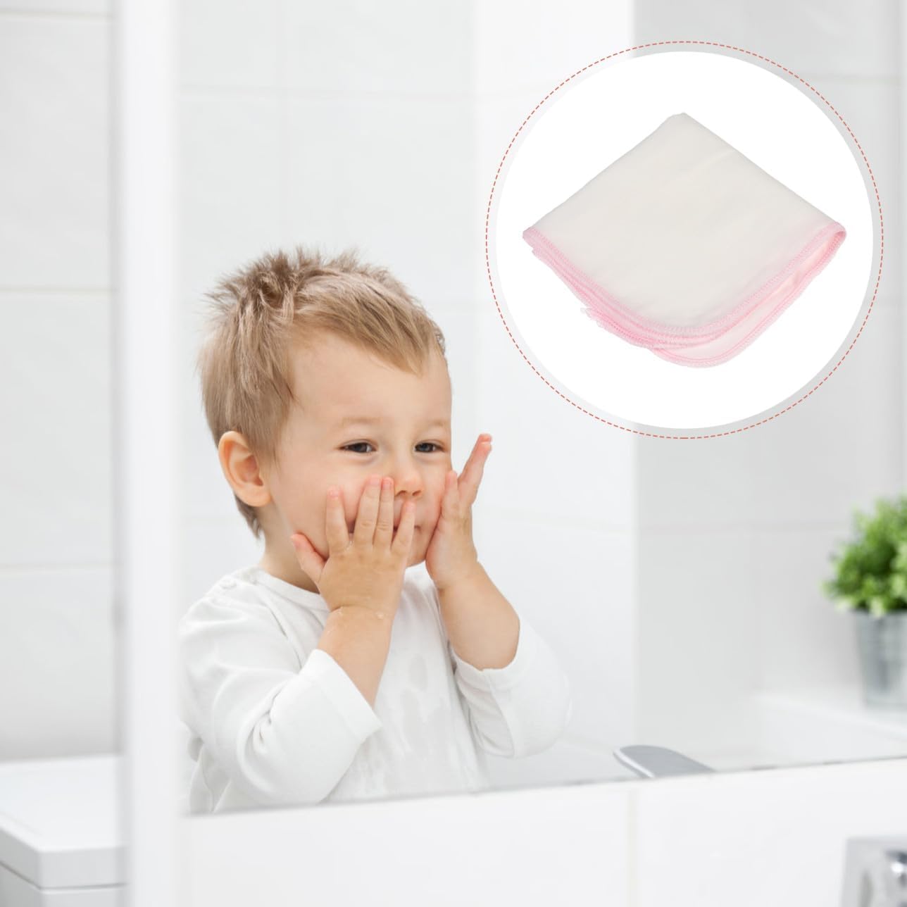 10pcs Newborn Comfy Bath Towels Pure Cotton Gauze Face Towels Soft Saliva Handkerchiefs for Boy Girl Fast Drying Non-irritating