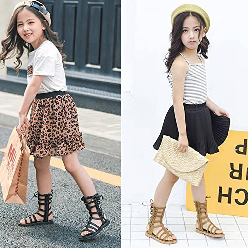 Toddler Little Girls Summer Zipper Open Toe Strappy Gladiator Sandals Fashion Outdoor Summer Boots Dress Flats4