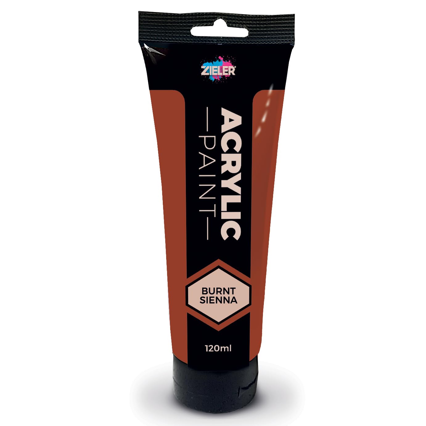 Zieler Burnt Sienna Acrylic Paint | 120ml Easy Squeeze Tube