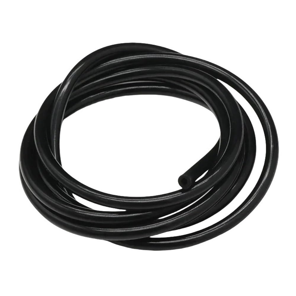 Flexible Hollow Tube Green Silicone Hollow Tube High Elasticity, 1meter Length Air Compressor Hose 1 piece(Black,1M*5MM*7MM)