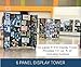 Screenflex Display Towers, Portable Wall Divider Boards for Art Show Partitions, Classroom Panels and Offices - 5'9”H x 3'1”W - 6 Panels - Stone Fabric