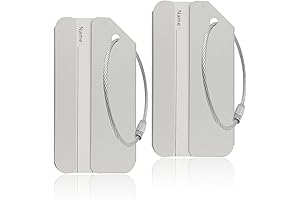 Aluminum Luggage Tags Set of 2 by Ovener