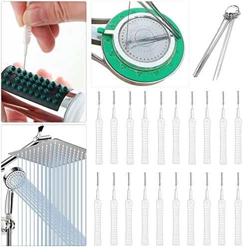 Shower Head Cleaner, Shower Head Cleaning Brushes Shower Nozzle Clog Removal Pick Shower Cleaner Brushes Tiny Cleaning Brush for Small Hole Slit Gap Nozzle Tube Bathroom Kitchen Home Cleaning Supplies