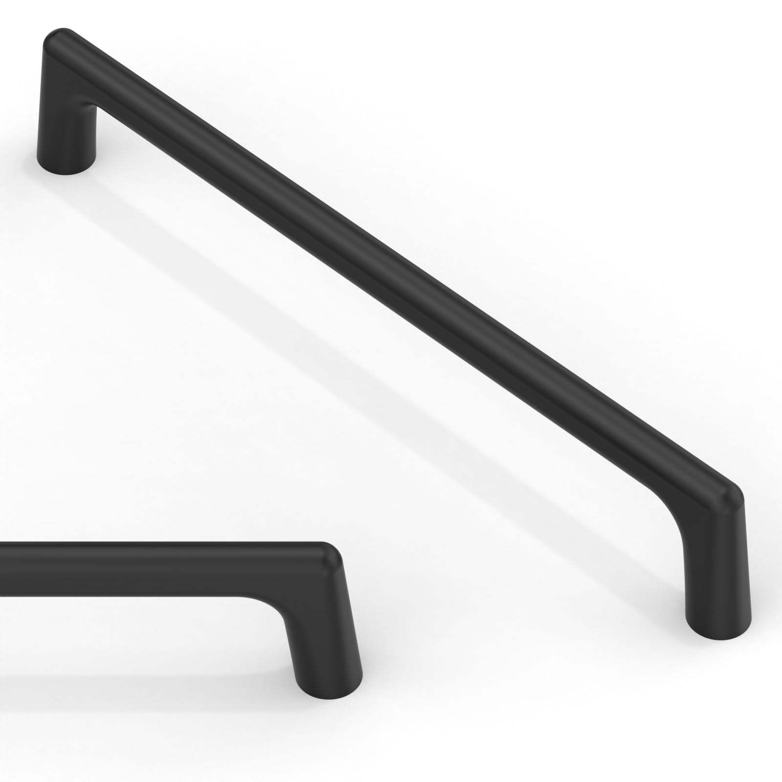 Asimerdeco 10 Pack Matte Black Cabinet Pulls 6.3 Inch(160mm) Kitchen Cupboard Handles Solid Zinc Alloy Cabinet Hardware Drawer Pulls — image 1