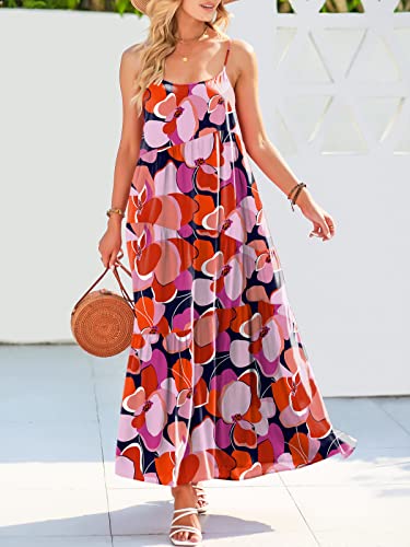 Image of ANRABESS Women Summer Casual Loose Sleeveless Sundress Spaghetti Strap Flowy Boho Linen Beach Vacation Maxi Long Dress