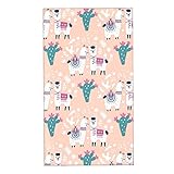 Alpaca Llama Hand Towels Bathroom Bath Towel 27x16 in Soft Highly Absorbent for Gym Spa Home...